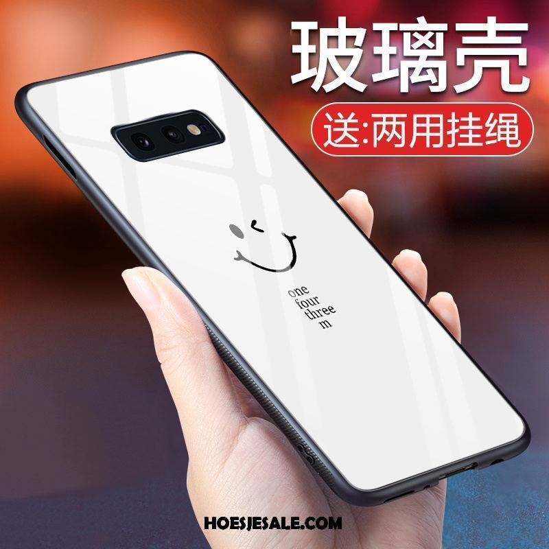 Samsung Galaxy S10e Hoesje Spotprent Hoes Anti-fall Smiley Tempereren Kopen