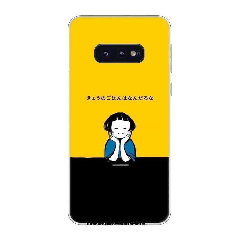 Samsung Galaxy S10e Hoesje Wit Ster Blauw Bescherming Zacht