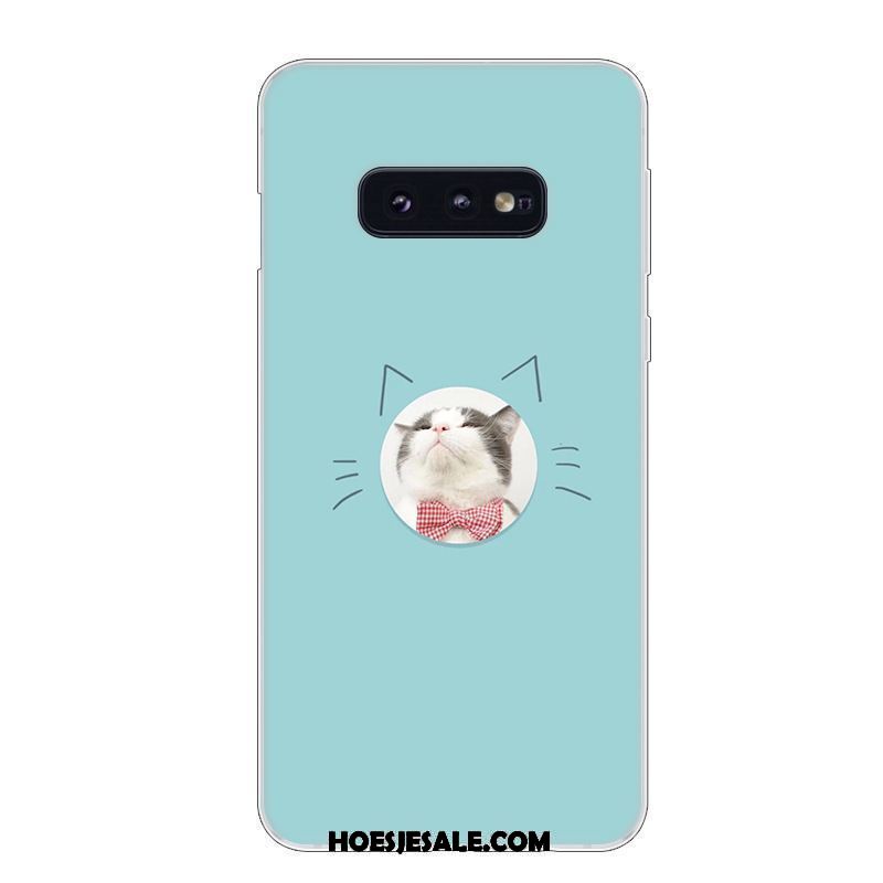 Samsung Galaxy S10e Hoesje Wit Ster Blauw Bescherming Zacht