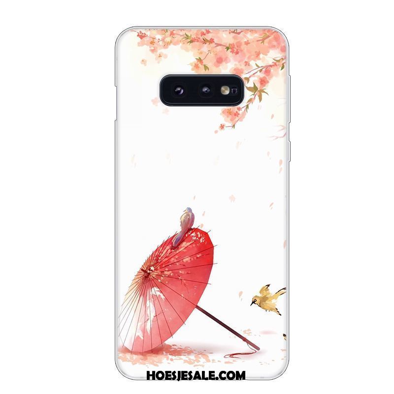 Samsung Galaxy S10e Hoesje Wit Ster Blauw Bescherming Zacht