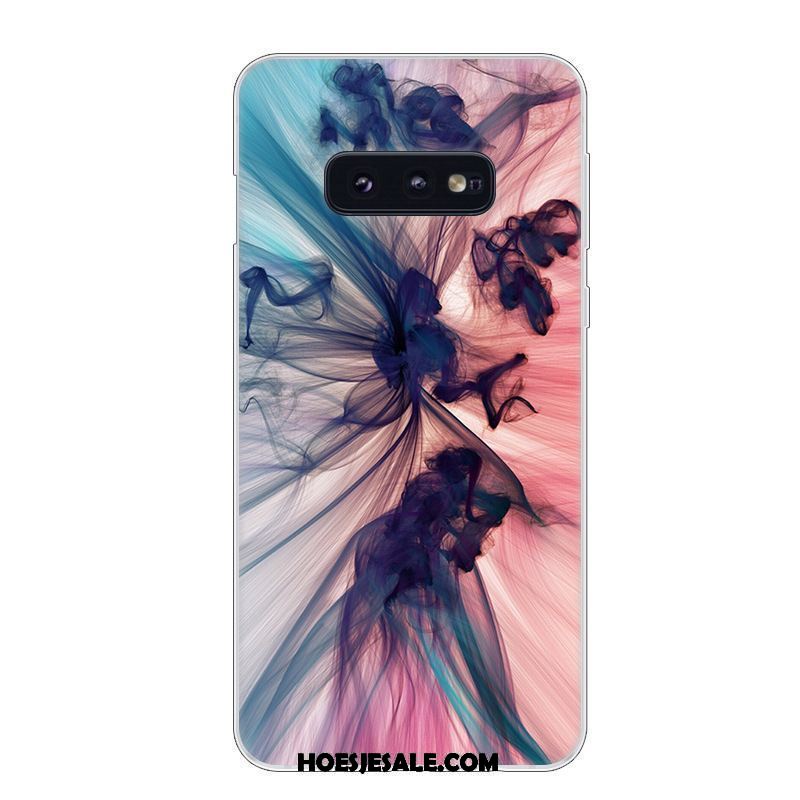 Samsung Galaxy S10e Hoesje Wit Ster Blauw Bescherming Zacht