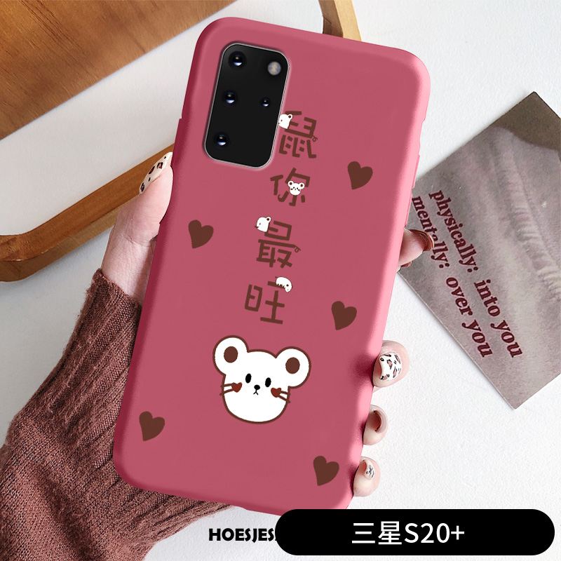 Samsung Galaxy S20+ Hoesje Eenvoudige Hoes Nieuw Roze Ster Winkel