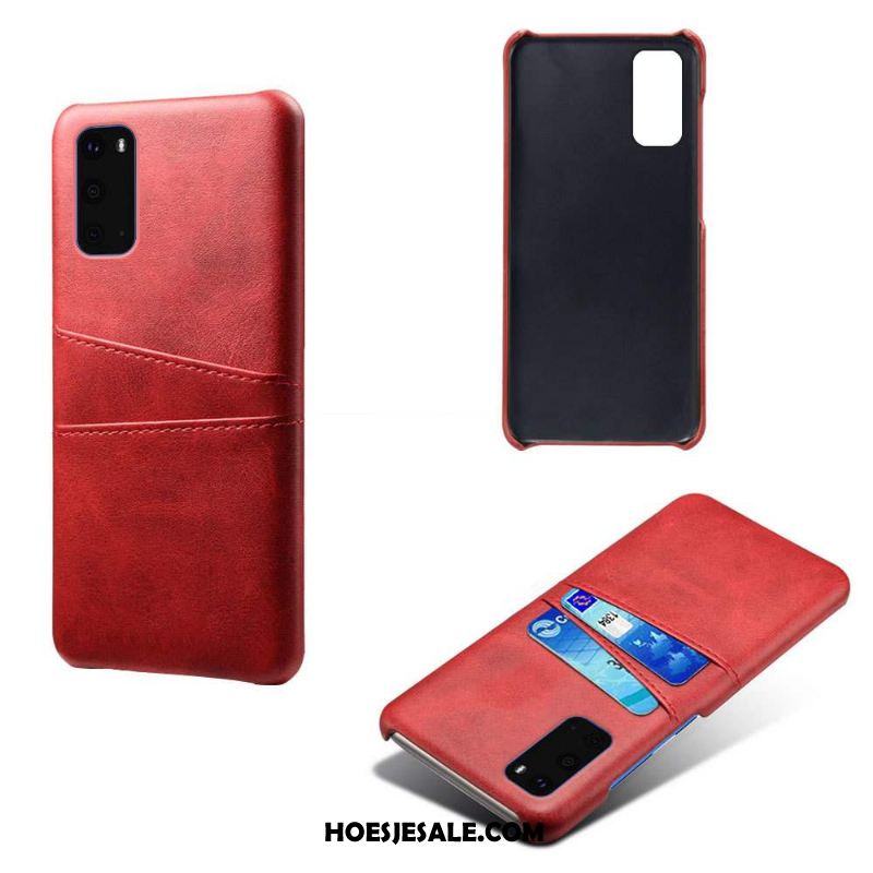 Samsung Galaxy S20 Hoesje Kaart Ster Bescherming Rood Hoes Online