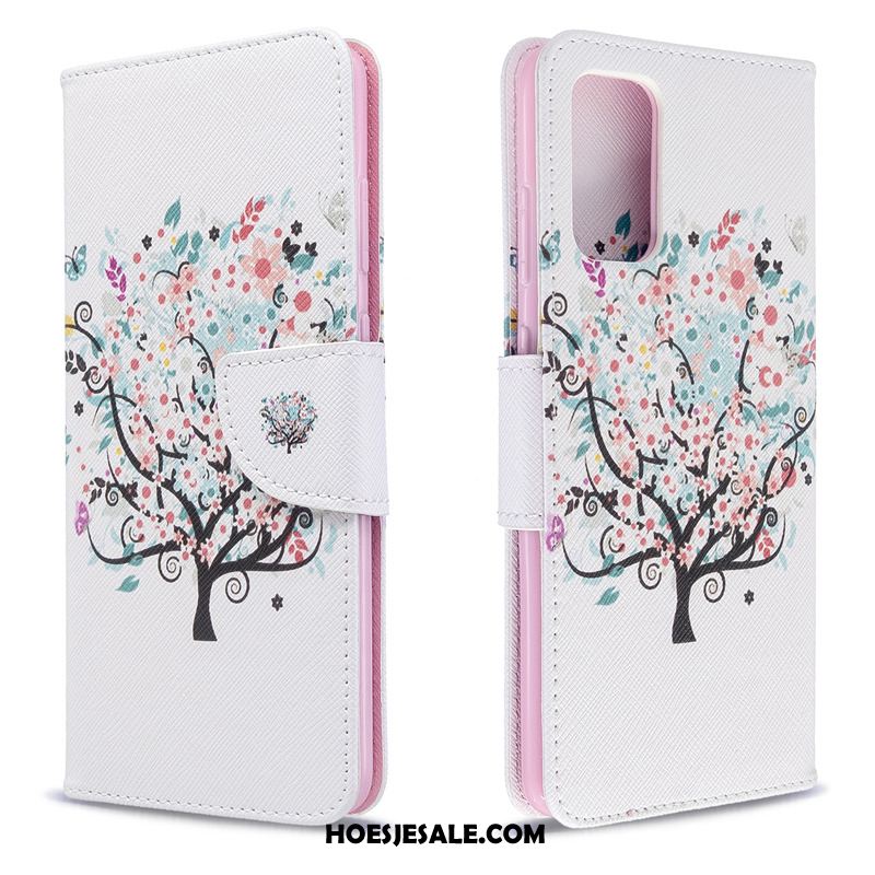 Samsung Galaxy S20 Hoesje Leren Etui Wit Folio Ster Mobiele Telefoon Sale