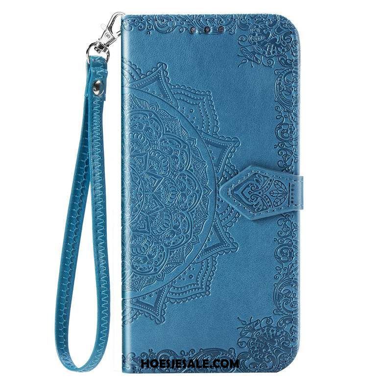 Samsung Galaxy S20 Ultra Hoesje Folio Mobiele Telefoon Bescherming Blauw Leren Etui Kopen