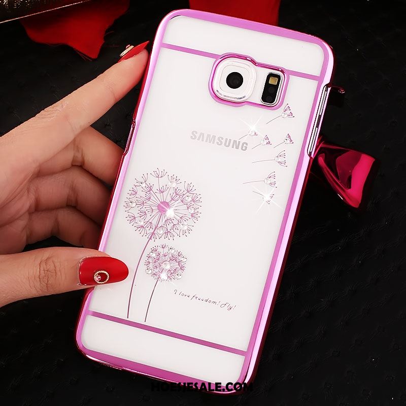 Samsung Galaxy S6 Edge Hoesje Hoes Doorzichtig Hard Purper Ster Sale