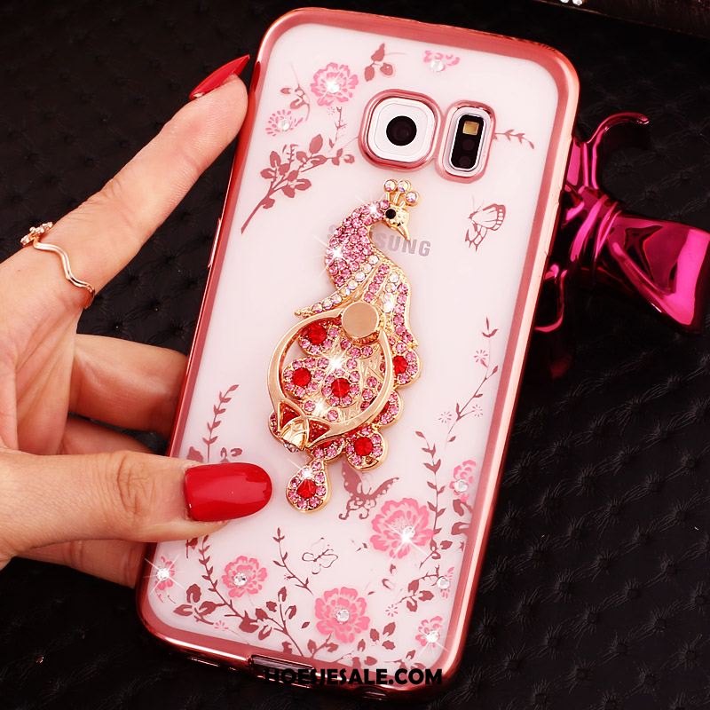 Samsung Galaxy S6 Edge Hoesje Roze Achterklep Ring Mobiele Telefoon Ster Sale