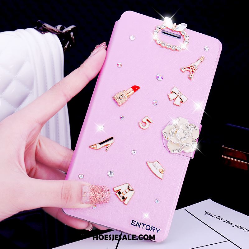 Samsung Galaxy S6 Edge Hoesje Roze Folio Ster Mobiele Telefoon Strass Kopen