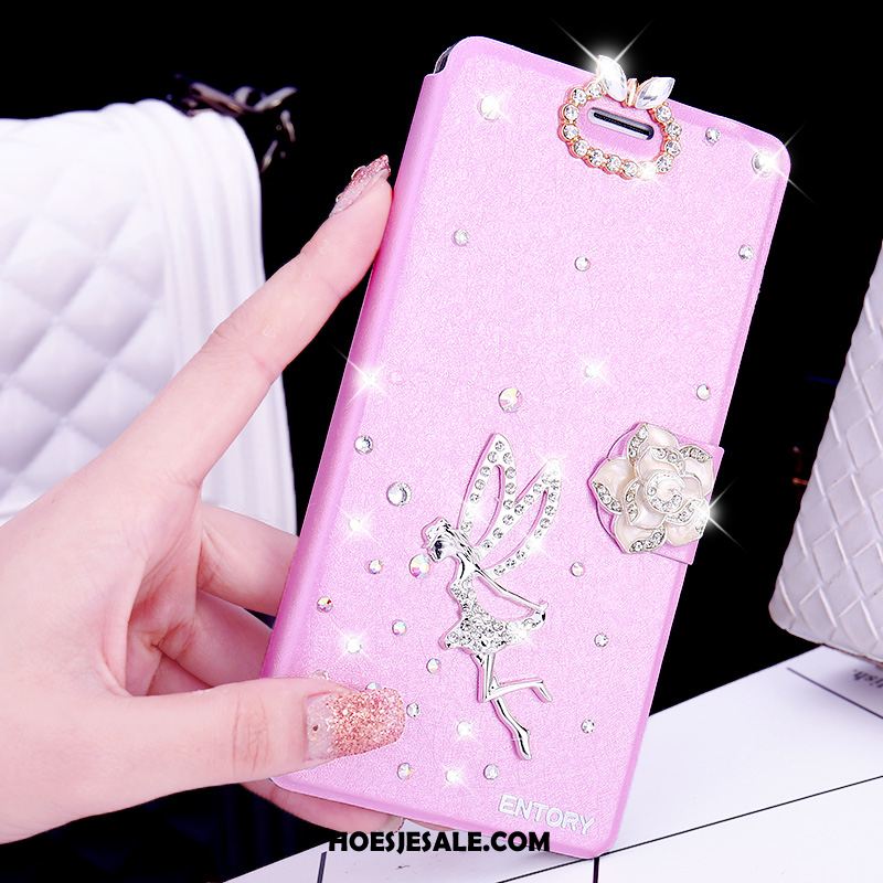 Samsung Galaxy S6 Edge Hoesje Roze Folio Ster Mobiele Telefoon Strass Kopen