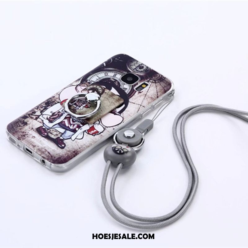 Samsung Galaxy S6 Hoesje Anti-fall Klittenband Purper Persoonlijk Hoes Sale