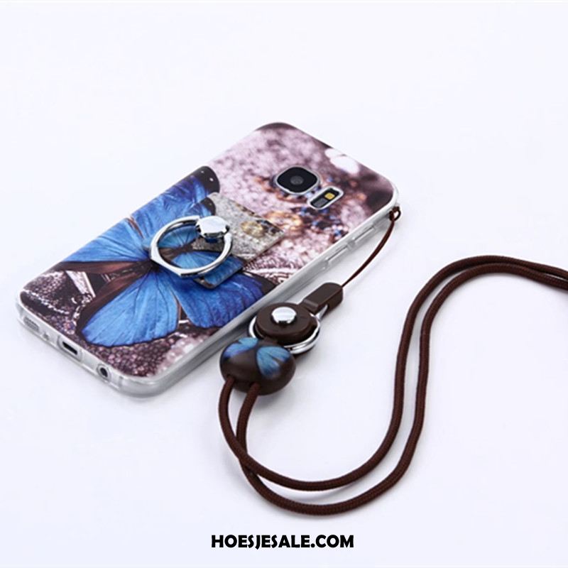 Samsung Galaxy S6 Hoesje Anti-fall Klittenband Purper Persoonlijk Hoes Sale