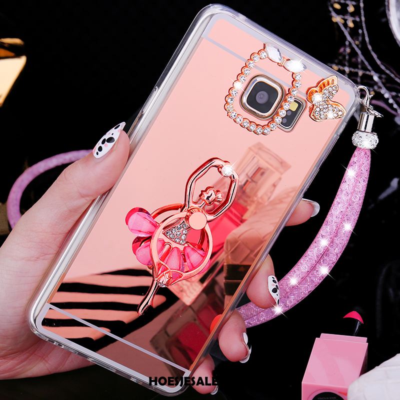 Samsung Galaxy S6 Hoesje Anti-fall Siliconen Trend Roze Bescherming Goedkoop