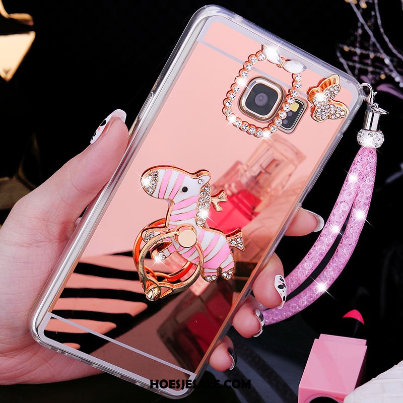 Samsung Galaxy S6 Hoesje Anti-fall Siliconen Trend Roze Bescherming Goedkoop