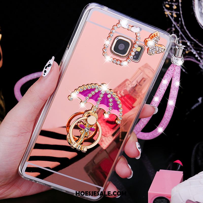 Samsung Galaxy S6 Hoesje Anti-fall Siliconen Trend Roze Bescherming Goedkoop