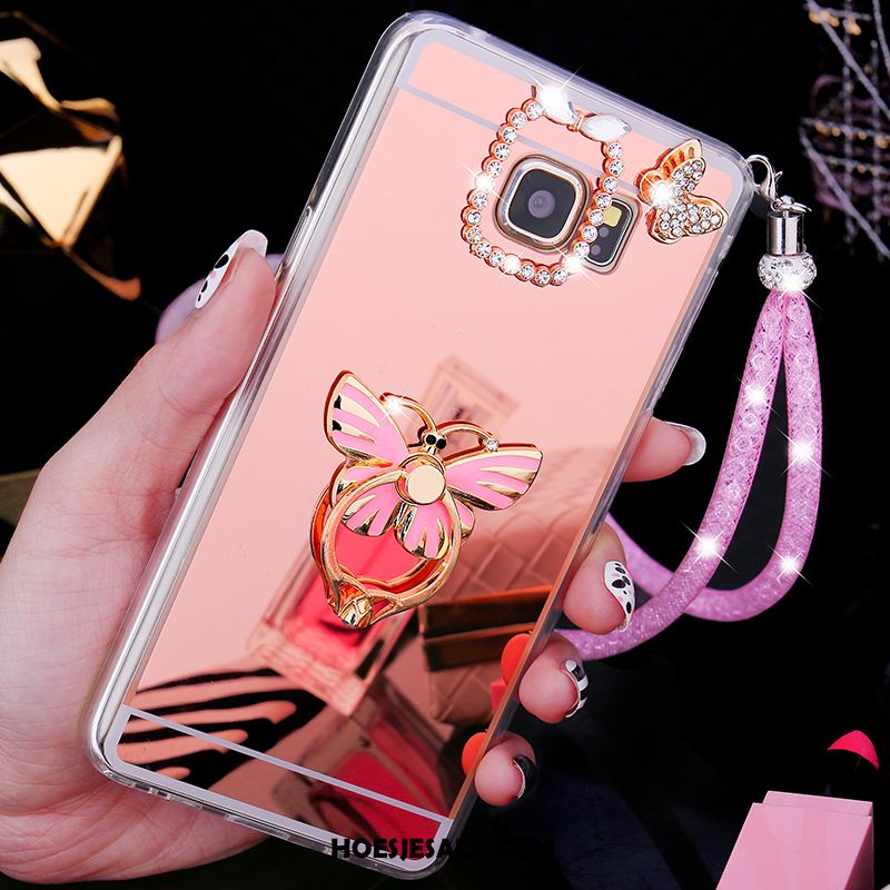 Samsung Galaxy S6 Hoesje Anti-fall Siliconen Trend Roze Bescherming Goedkoop