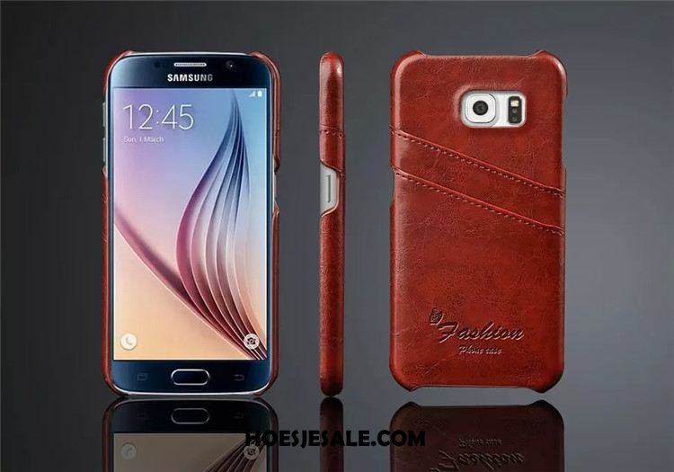 Samsung Galaxy S6 Hoesje Bescherming Mobiele Telefoon Clamshell Ster Echt Leer Sale