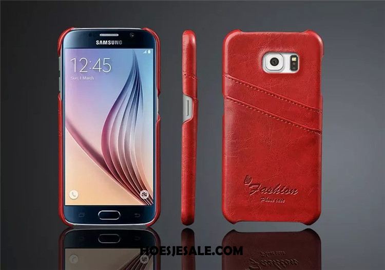 Samsung Galaxy S6 Hoesje Bescherming Mobiele Telefoon Clamshell Ster Echt Leer Sale