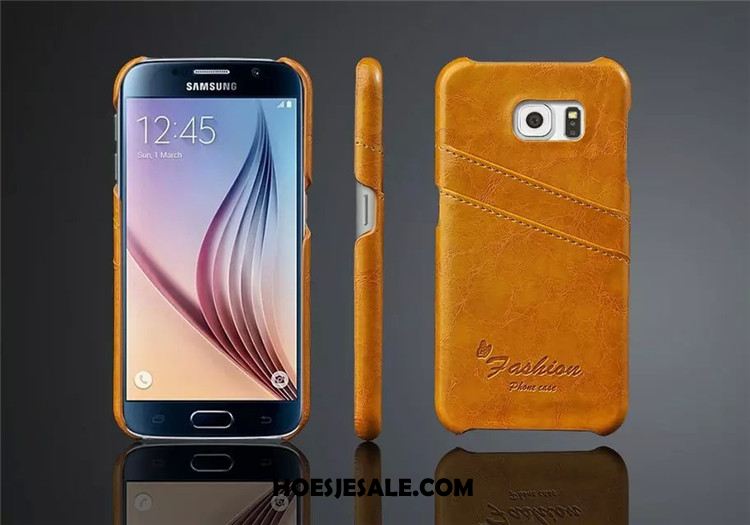 Samsung Galaxy S6 Hoesje Bescherming Mobiele Telefoon Clamshell Ster Echt Leer Sale