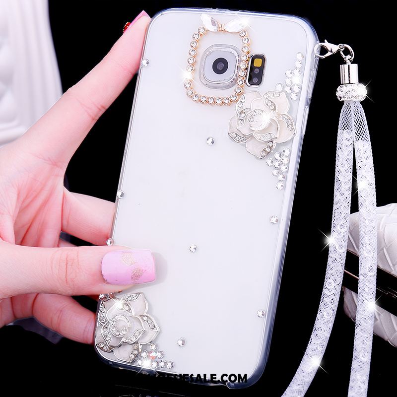 Samsung Galaxy S6 Hoesje Bescherming Strass Mobiele Telefoon Zacht Roze Winkel