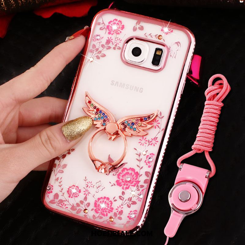 Samsung Galaxy S6 Hoesje Omlijsting Zacht Hoes Rood Ring Online
