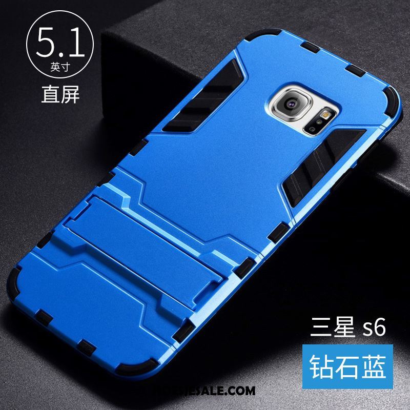 Samsung Galaxy S6 Hoesje Siliconen Blauw Bescherming Anti-fall Ster