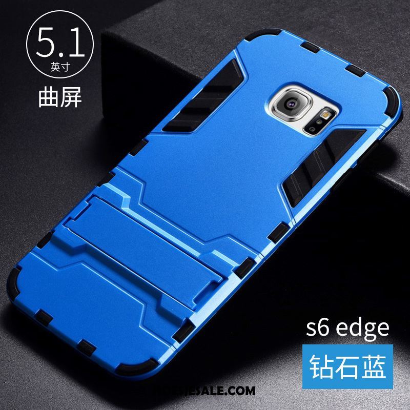 Samsung Galaxy S6 Hoesje Siliconen Blauw Bescherming Anti-fall Ster