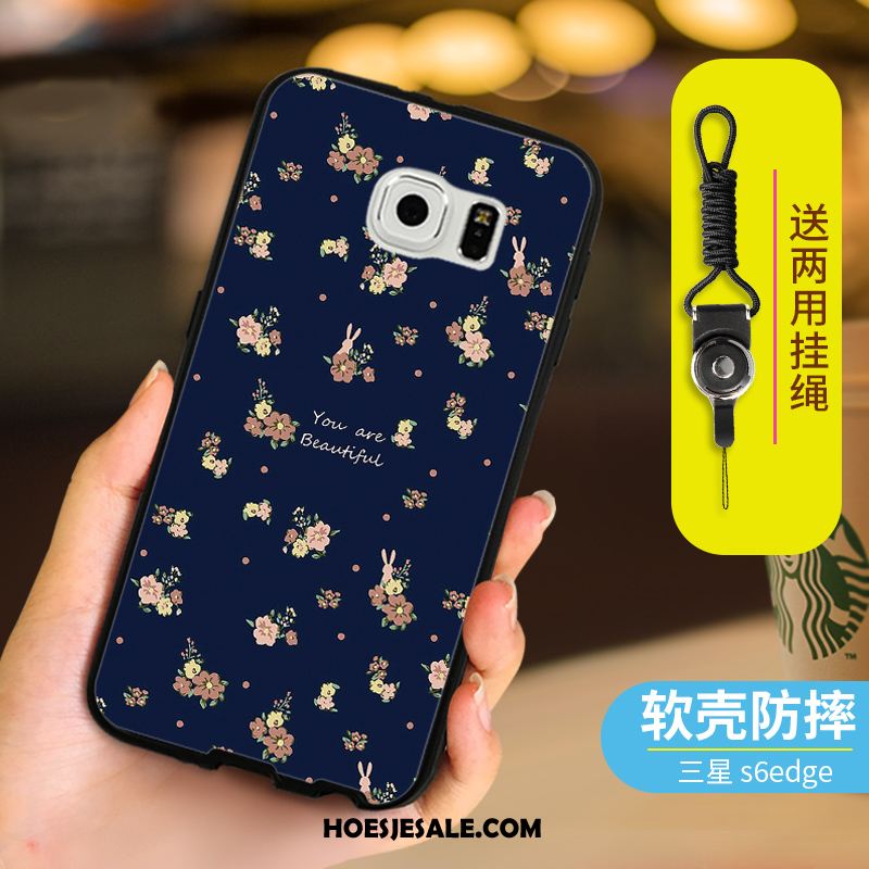 Samsung Galaxy S6 Hoesje Siliconen Ster Mobiele Telefoon Zwart Hanger Korting