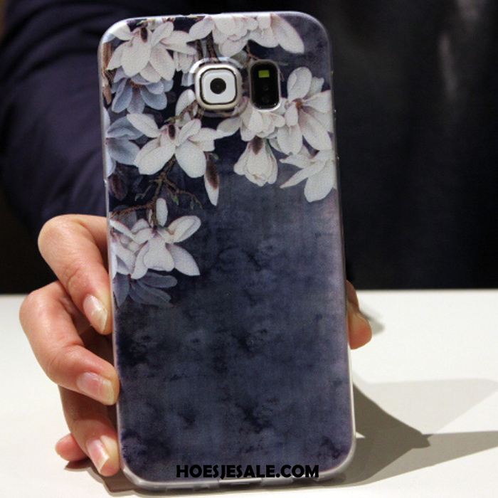 Samsung Galaxy S6 Hoesje Siliconen Ster Roze Spotprent Bescherming Winkel