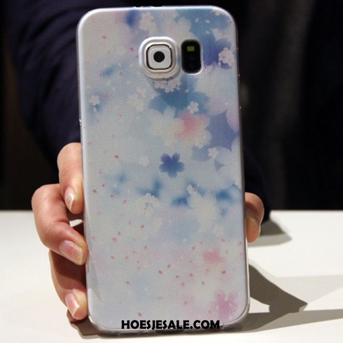 Samsung Galaxy S6 Hoesje Siliconen Ster Roze Spotprent Bescherming Winkel