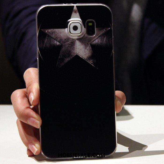 Samsung Galaxy S6 Hoesje Siliconen Ster Roze Spotprent Bescherming Winkel