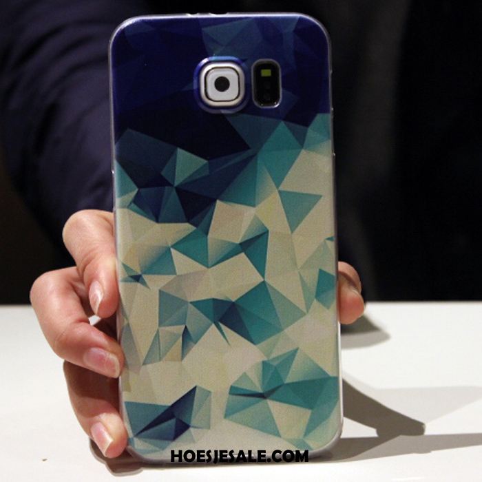 Samsung Galaxy S6 Hoesje Siliconen Ster Roze Spotprent Bescherming Winkel