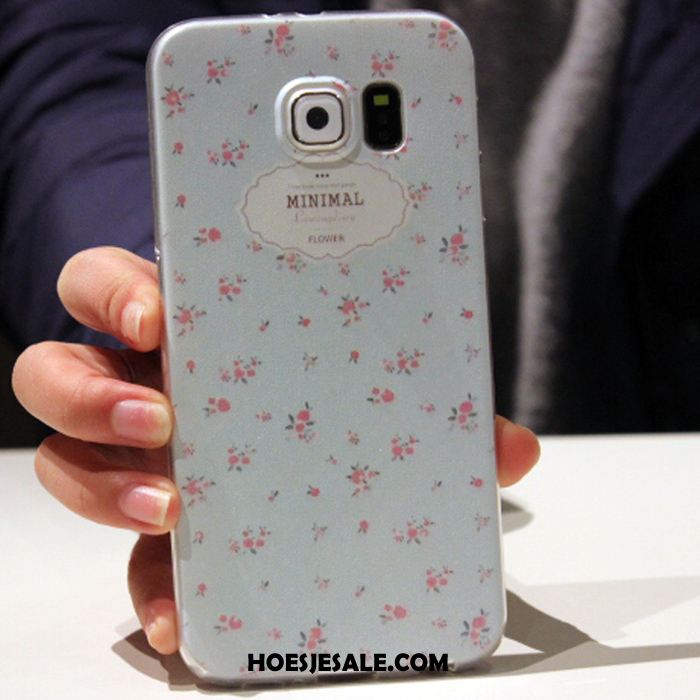 Samsung Galaxy S6 Hoesje Siliconen Ster Roze Spotprent Bescherming Winkel