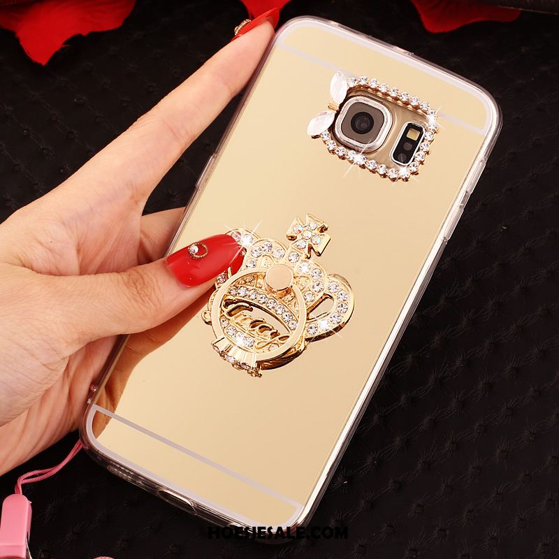 Samsung Galaxy S6 Hoesje Ster Siliconen Zacht Goud Hoes Goedkoop