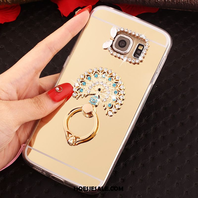 Samsung Galaxy S6 Hoesje Ster Siliconen Zacht Goud Hoes Goedkoop