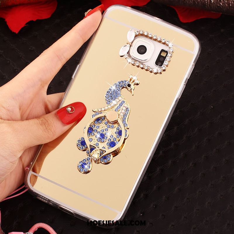 Samsung Galaxy S6 Hoesje Ster Siliconen Zacht Goud Hoes Goedkoop