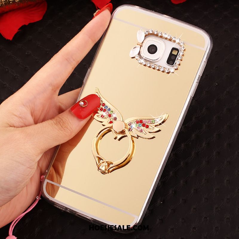 Samsung Galaxy S6 Hoesje Ster Siliconen Zacht Goud Hoes Goedkoop