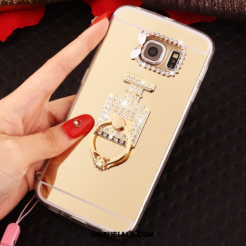 Samsung Galaxy S6 Hoesje Ster Siliconen Zacht Goud Hoes Goedkoop