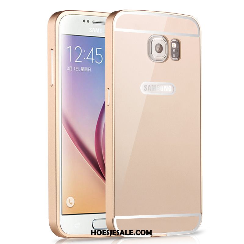 Samsung Galaxy S6 Hoesje Zwart Ster Omlijsting Bescherming Hoes Sale