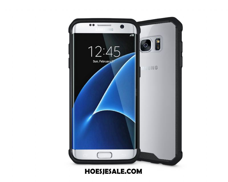 Samsung Galaxy S7 Edge Hoesje Anti-fall Pantser Zwart Bescherming Ster Sale