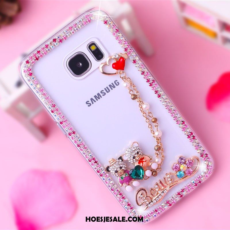 Samsung Galaxy S7 Edge Hoesje Hoes Mobiele Telefoon Ster Wit Met Strass Korting