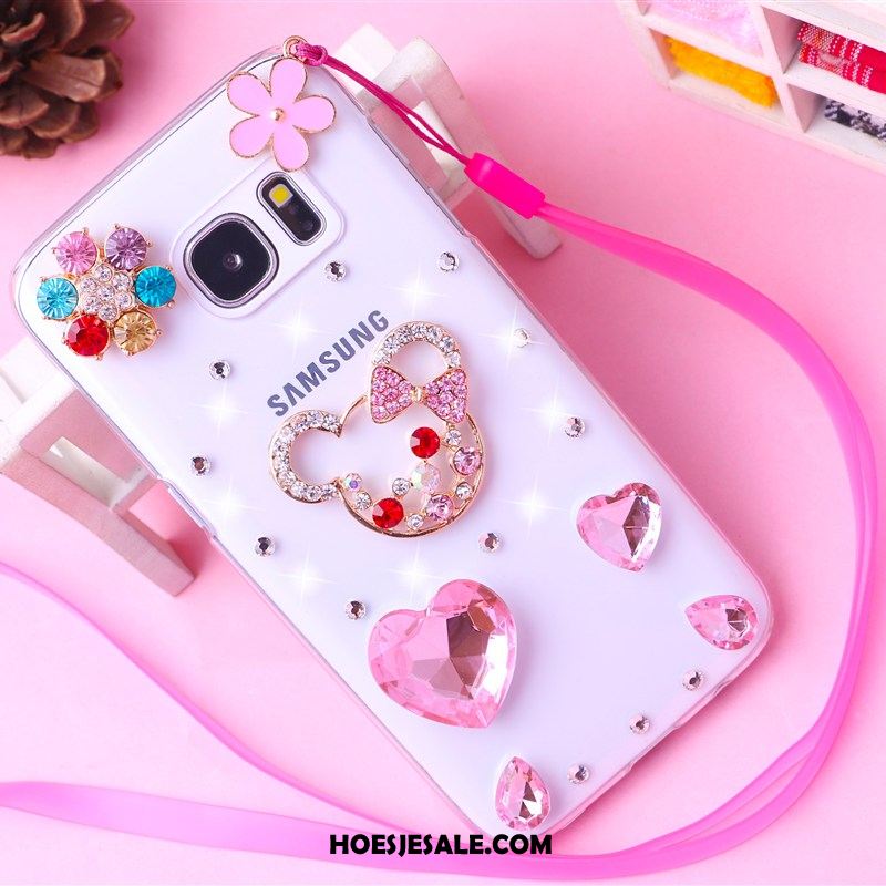 Samsung Galaxy S7 Edge Hoesje Hoes Mobiele Telefoon Ster Wit Met Strass Korting