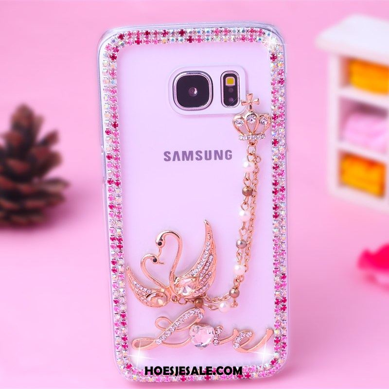 Samsung Galaxy S7 Edge Hoesje Hoes Mobiele Telefoon Ster Wit Met Strass Korting