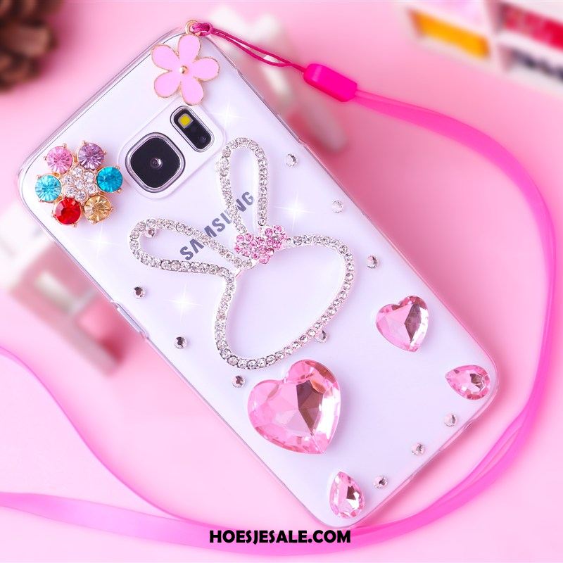 Samsung Galaxy S7 Edge Hoesje Hoes Mobiele Telefoon Ster Wit Met Strass Korting