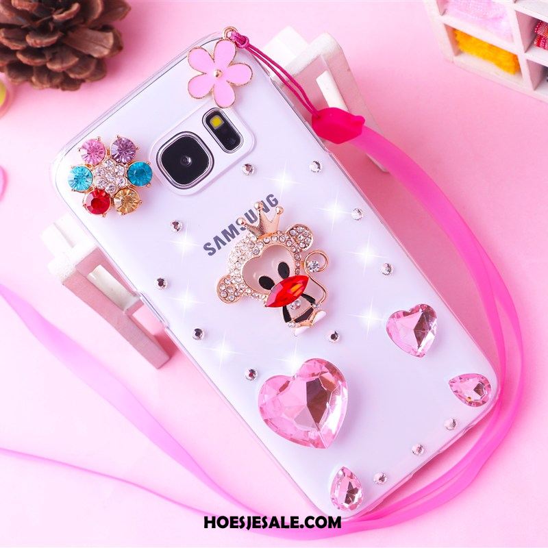 Samsung Galaxy S7 Edge Hoesje Hoes Mobiele Telefoon Ster Wit Met Strass Korting