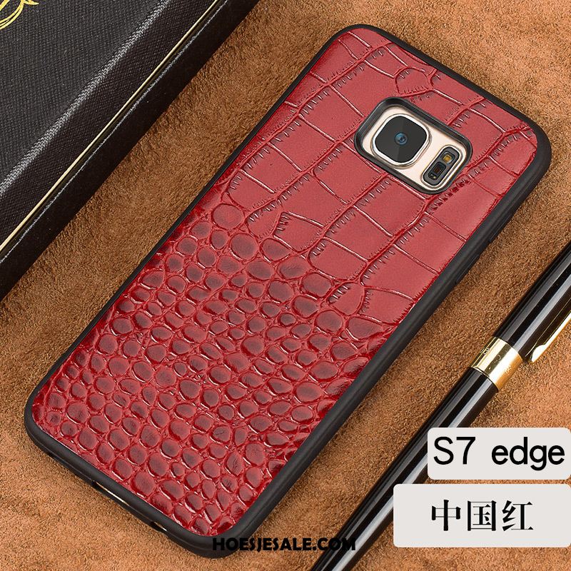 Samsung Galaxy S7 Edge Hoesje Mobiele Telefoon Ster Rood All Inclusive Dun Korting