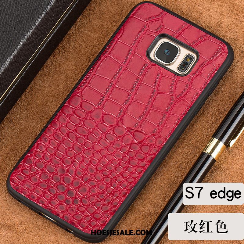 Samsung Galaxy S7 Edge Hoesje Mobiele Telefoon Ster Rood All Inclusive Dun Korting