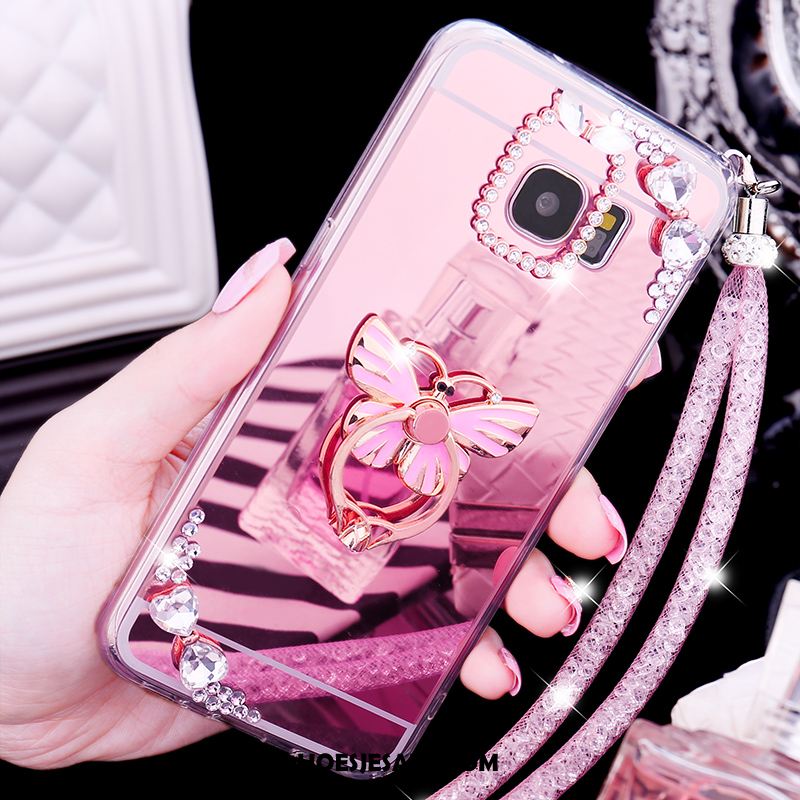 Samsung Galaxy S7 Edge Hoesje Rose Goud Spiegel Bescherming Mobiele Telefoon Ster Goedkoop