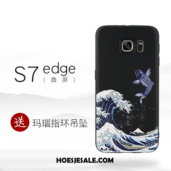 Samsung Galaxy S7 Edge Hoesje Siliconen Ster Zwart Scheppend Mobiele Telefoon Sale