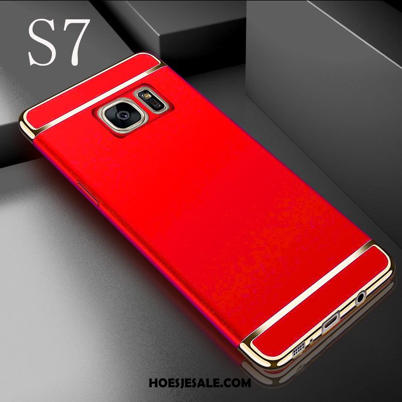 Samsung Galaxy S7 Hoesje Anti-fall Hard Ster Rood Mobiele Telefoon Goedkoop