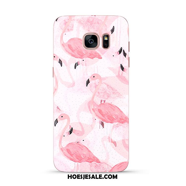 Samsung Galaxy S7 Hoesje Rood Ster Scheppend Vogel Zacht Goedkoop